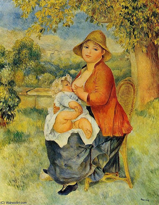 Pierre-AugusteRenoir-Motherhood(WomanBreastFeedingHerChild)
